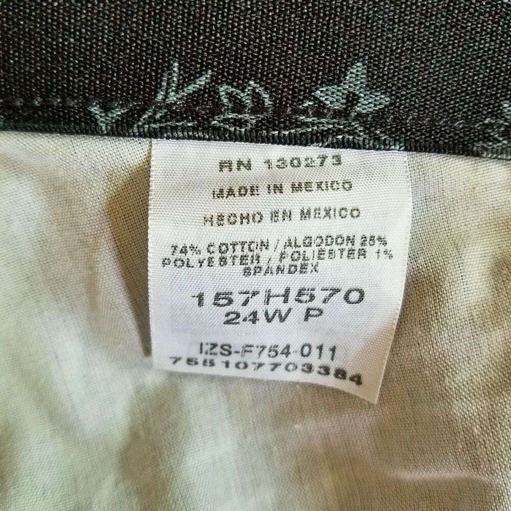 Riders Jeans Women's 24W Petite Black Bootleg Stretch Denim 46x26 *READ* - Picture 3 of 5